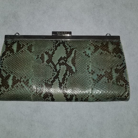 Gucci Handbags - Gucci Snakeskin Clutch